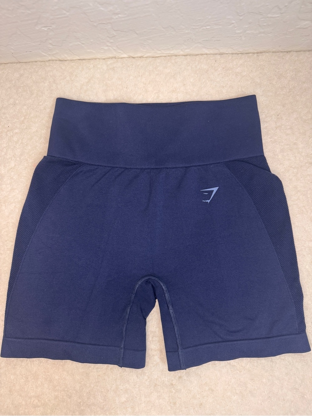 Gymshark Navy High-Waist Seamless Bike Shorts